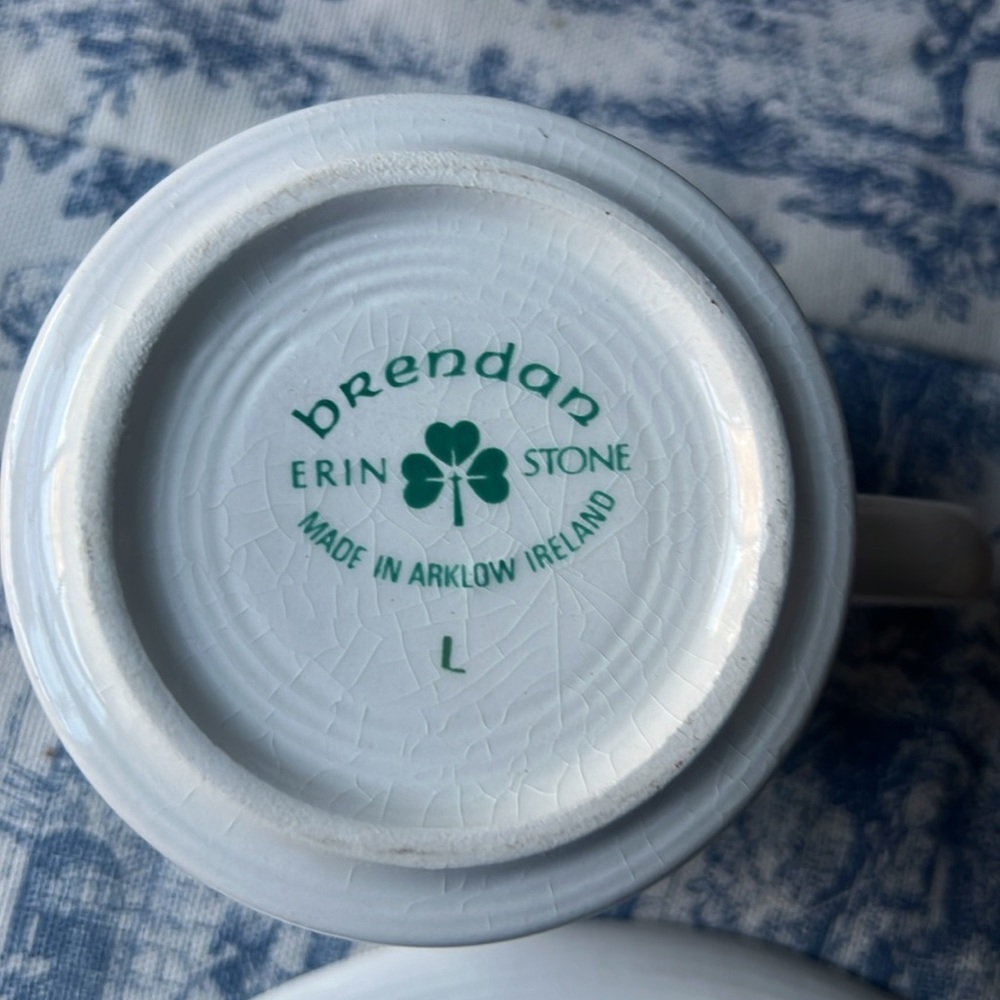 VTG IRISH BRENDAN ERIN STONE CHILDS PLATE CUP SET IRELAND 4pc. - Picture 10 of 11